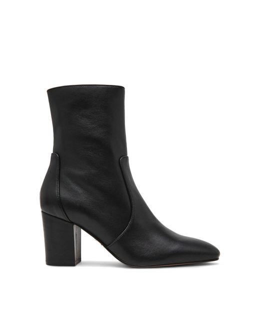 Steve Madden Black Leather Crossbar 017 Boots