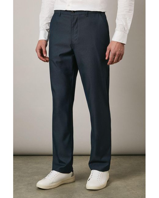 MAINE Black Textured Smart Chinos for men