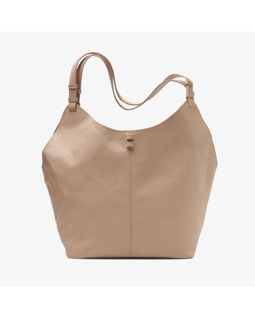Clarks Brown Casual Tote Sand Leather Bags