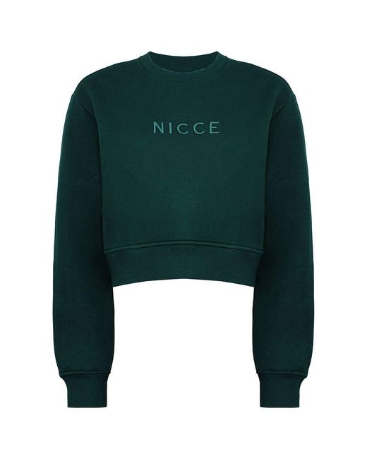 Nicce London Green Era Cropped Sweater Cotton