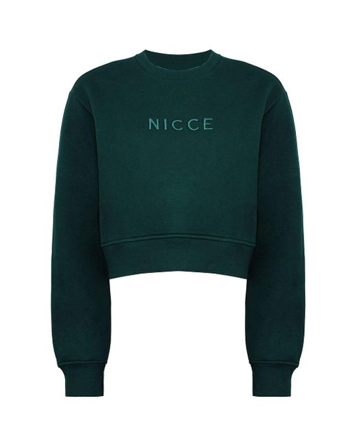 Nicce London Green Era Cropped Sweater Cotton