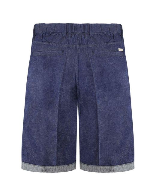 ARMANI EXCHANGE Blue Denim Shorts Cotton for men