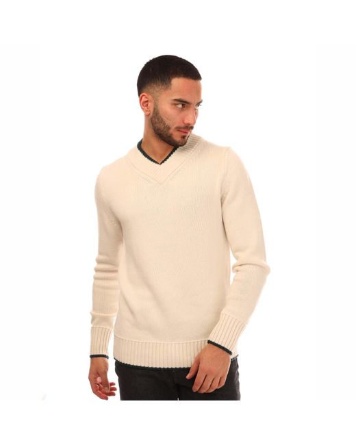 Boss Marzio Sweater In Wit in het Natural voor heren