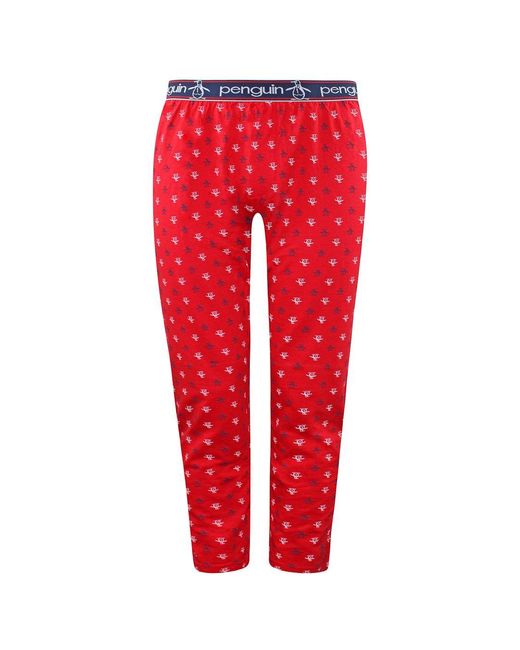 Original Penguin Red Lounge Jersey Pyjamas Bottoms Cotton for men