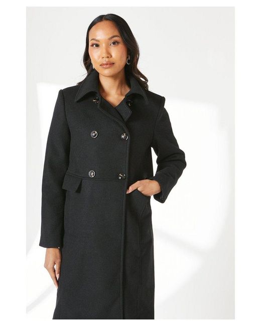 PRINCIPLES Black Double Breasted Dolly Coat