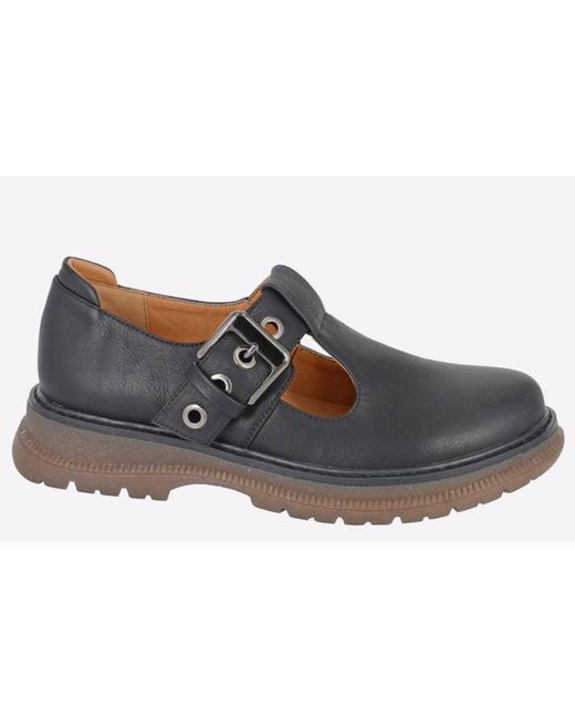 Cipriata Black Cira T-Bar Buckle Shoes