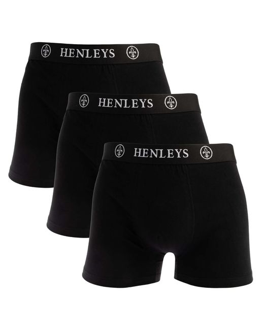Henleys Mcblacken 3 Pack Boxer Shorts for men