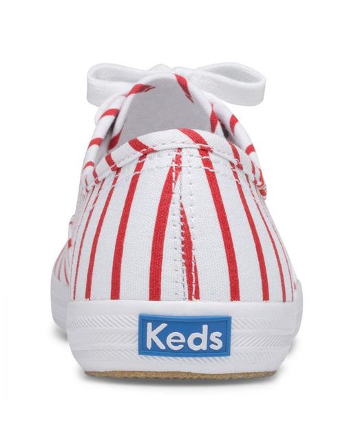 Keds Pink Champion Breton Stripe Rubber Outsole & Canvas Shoes