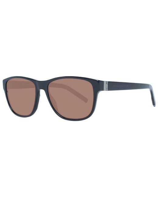 Tommy Hilfiger Brown Trapezium Sunglasses With Frame And 100% Uva & Uvb Protection for men