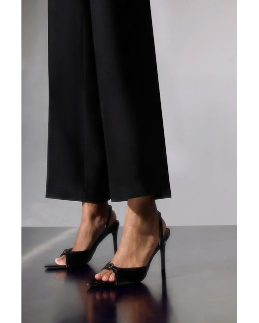 Where's That From Black Wheres 'Kinsel' Pointed Toe Slingback Heel