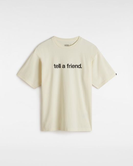Vans White Tell A Friend Loose T-Shirt for men