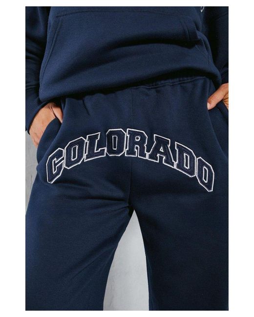 MissPap Blue Colorado Wide Leg Relaxed Jogger