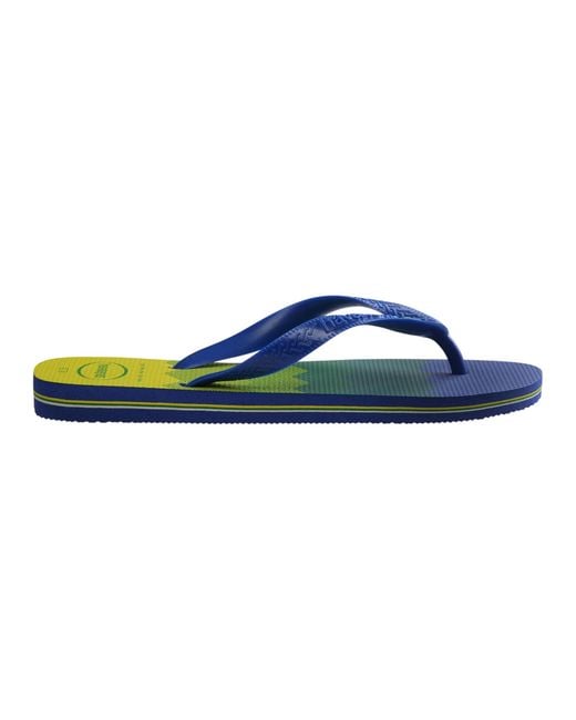 Havaianas Blue Ladies Brazil Fresh Flip Flops (Marine)