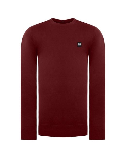 Weekend Offender Red Deep Sweater Cotton for men