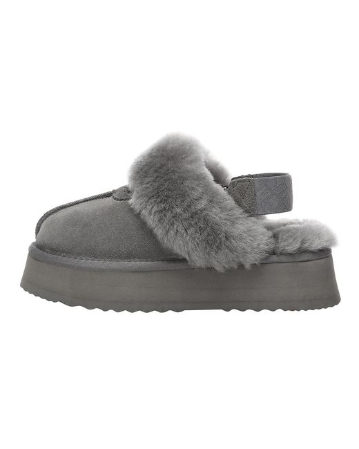 EVER AU Gray Wagtail Removable Strap Platform Slippers