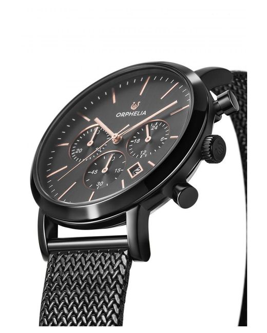 Orphelia Black Retro Watch Or82802 Stainless Steel for men