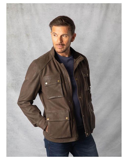 Lakeland Leather Gray Strickland Jacket for men
