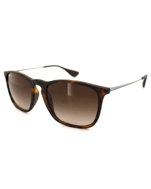 Ray-Ban Brown Sunglasses Chris 4187 856/13 Rubber Havana Gradient for men