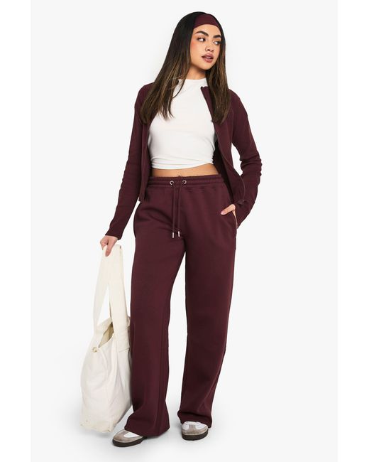 Boohoo Red Straight Leg Jogger