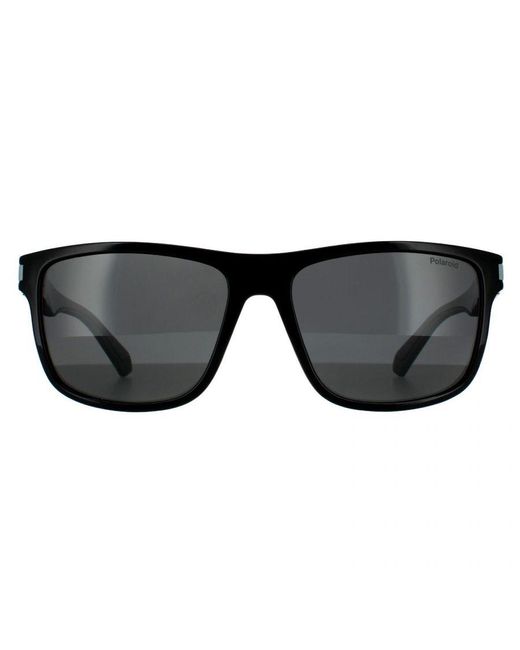 Polaroid Black Square Polarised Sunglasses 90041091 for men