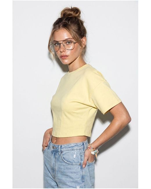 Bianco Lucci Blue Cotton Blouse With Elastane