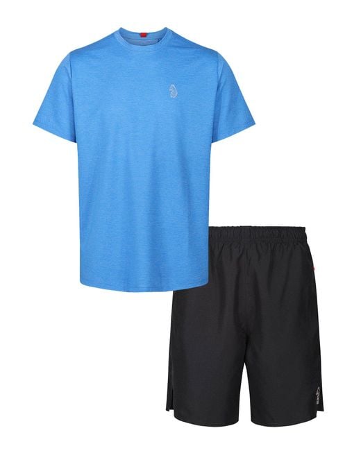 Luke 1977 Blue 'S Twenty Four Seven T-Shirt And Short Set for men