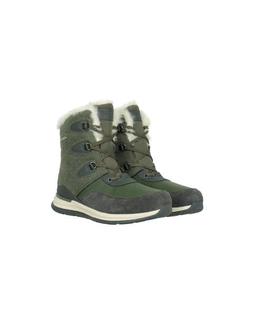Mountain Warehouse Green Ladies Ice Crystal Waterproof Snow Boots
