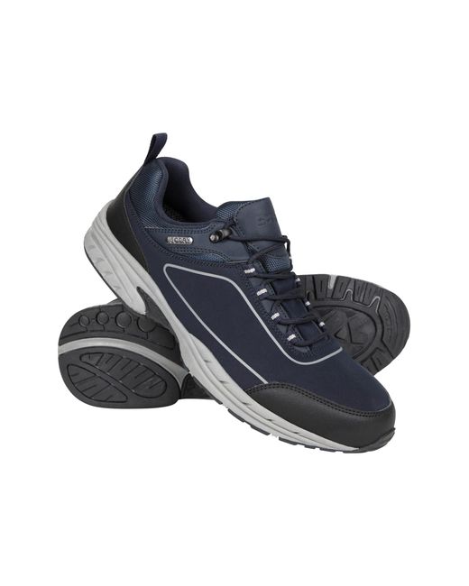 Mountain Warehouse Blue 'Ramble' Walking Shoes Waterproof Everyday Softshell Isodry for men