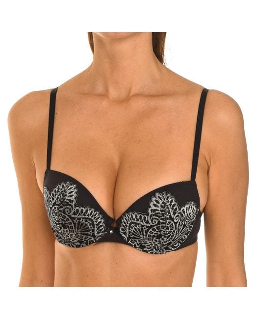 Wonderbra Black Push Up Gel-Air Bra With Cups And Padded W0Aq9