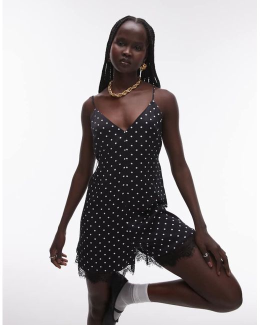 TOPSHOP White Lace Cami Playsuit