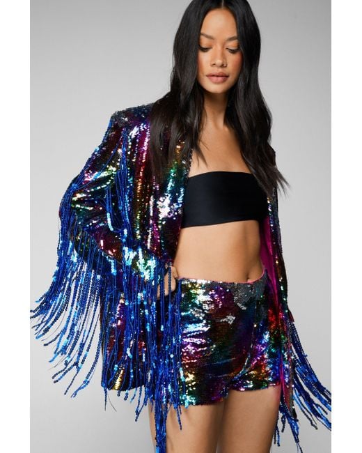Rainbow sequin shorts hotsell
