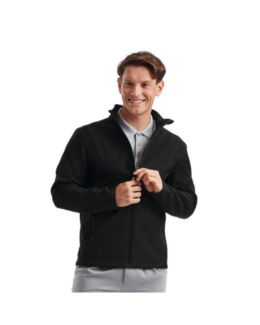 Russell Black Essential Soft Shell Jacket for men