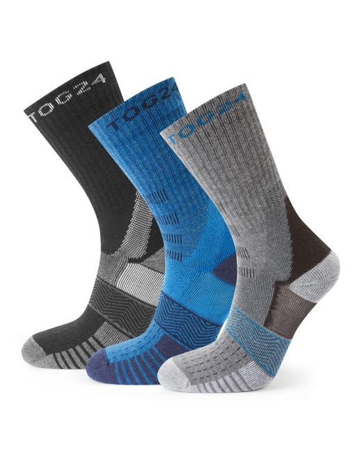 TOG24 Blue Wels 3Pack Trek Socks/Peacock/Dark Marl for men