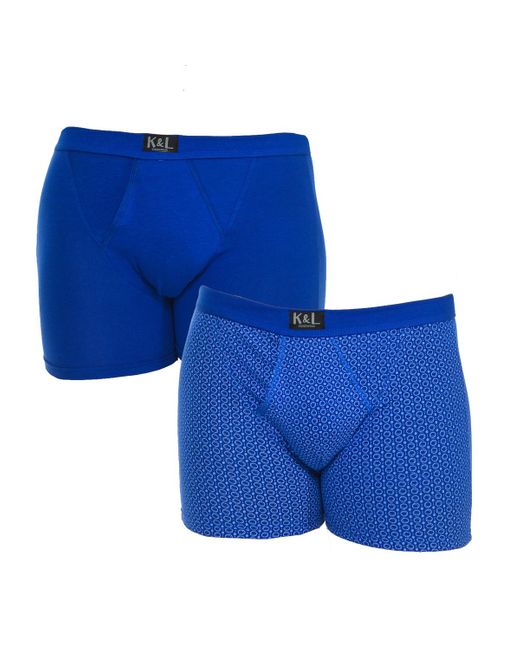 Kisses&Love Blue Pack-2 Basic Open Boxers Kl2011 for men