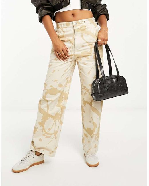 Obey Natural Brighton Printed Carpenter Trousers