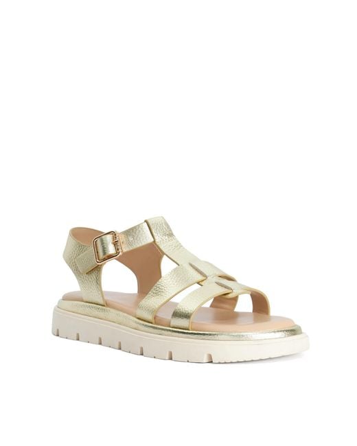 Dune Natural Lilar Chunky Gladiator Sandals