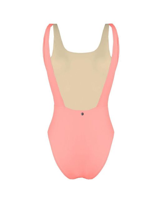 GYMSHARK Pink Open Back Swimsuit
