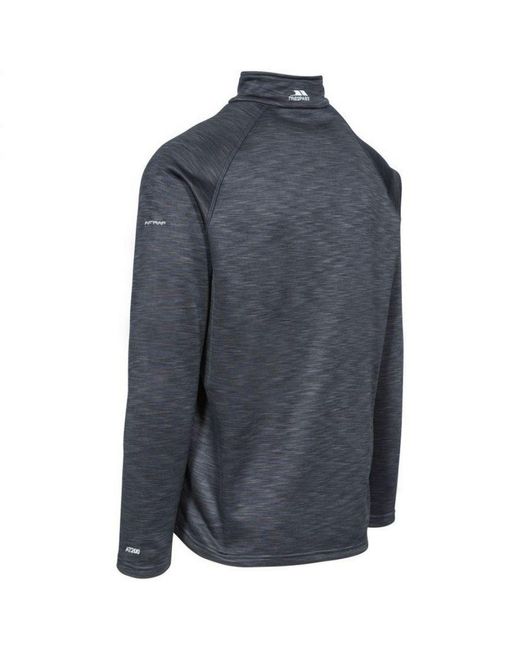 Trespass Blue Collins Half Zip Fleece Top for men
