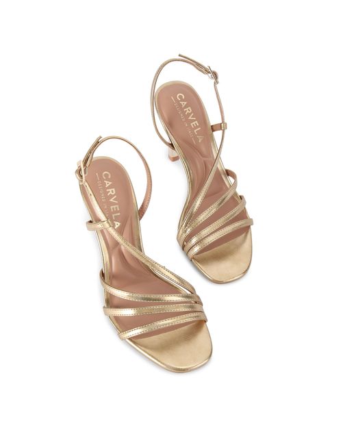 Carvela Kurt Geiger Metallic Paparazza Heel Sandals