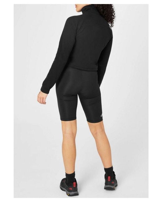 The North Face Black 100 Glacier Cropped ¼ Zip Fleece