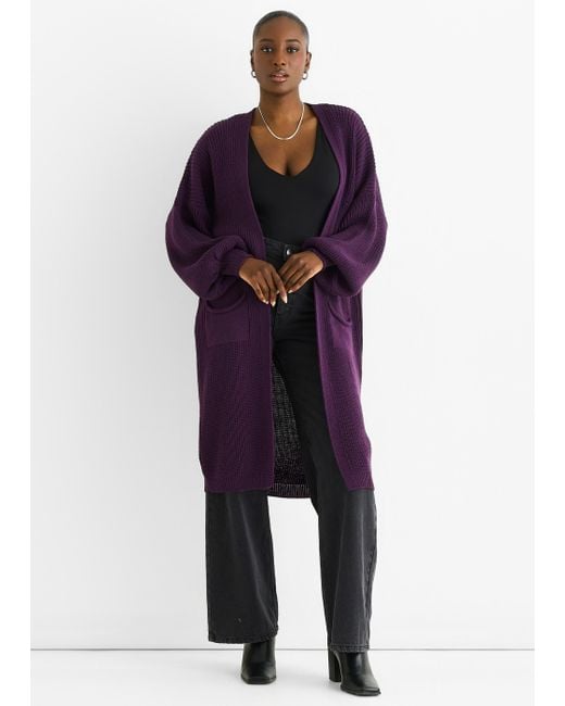 Gini London Red Grobstrick-Langstrickjacke