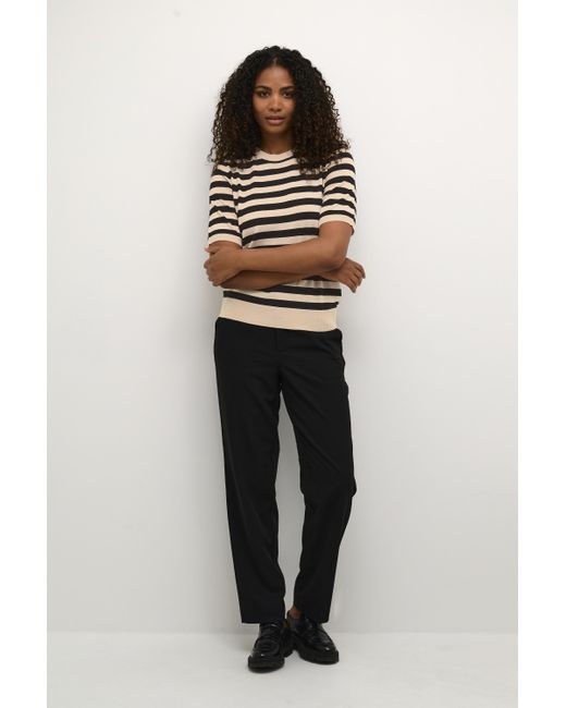 Kaffe Pullover Regular Fit Offwhite in het Multicolor