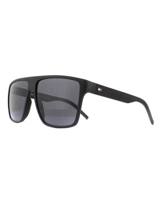 Tommy Hilfiger Gray Square Matte Sunglasses for men