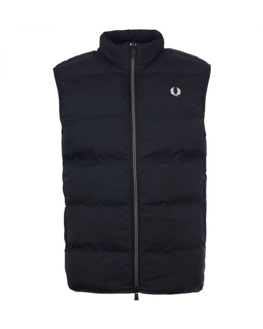Fred Perry Blue Insulated Gilet for men