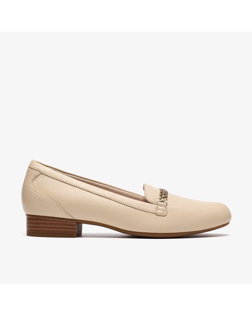 Clarks Natural Juliet Mia Cream Leather Shoes