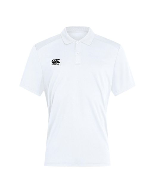 Canterbury White Club Dry Polo Shirt for men