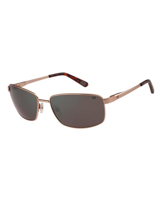 Caterpillar Brown Rectangle Polarized Cts-8030 Metal for men