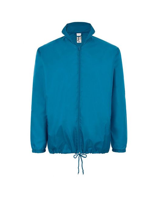 Sol's Blue Shift Showerproof Windbreaker Jacket (Aqua)