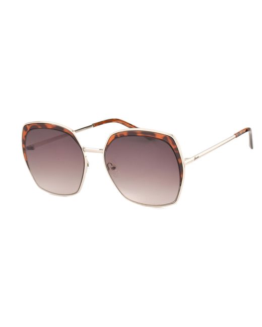 Guess Brown Gold Metal Sunglasses
