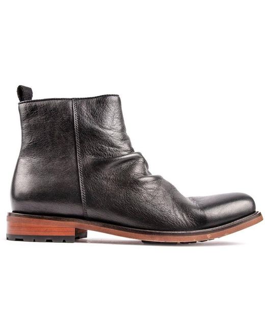 Sole Black Crafted Axe Inside Zip Boots